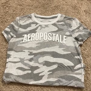 Aeropostale grey camp shirt